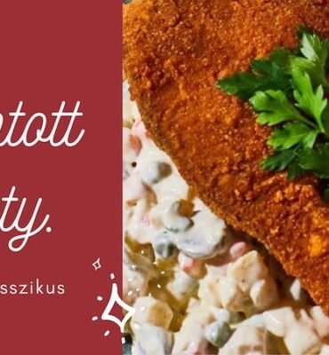rantott-pontyszelet-patko-franciasalata-agyon Rántott pontyszelet “patkó” franciasaláta ágyon