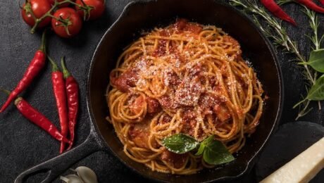 Spagetti all’Amatriciana az eredeti recept alapján