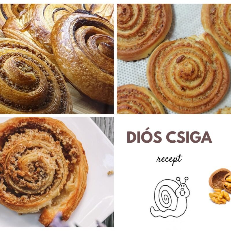 diós csiga recept