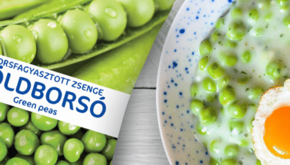 zöldborsó és zöldborsófőzelék