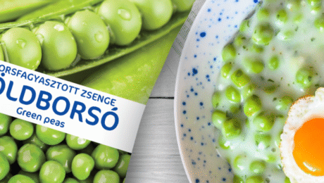 zöldborsó és zöldborsófőzelék